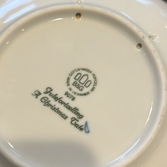 A Christmas Tale Porcelain Plate 1978 Bing Grondahl Copenhagen Jule After - Picture 4 of 5